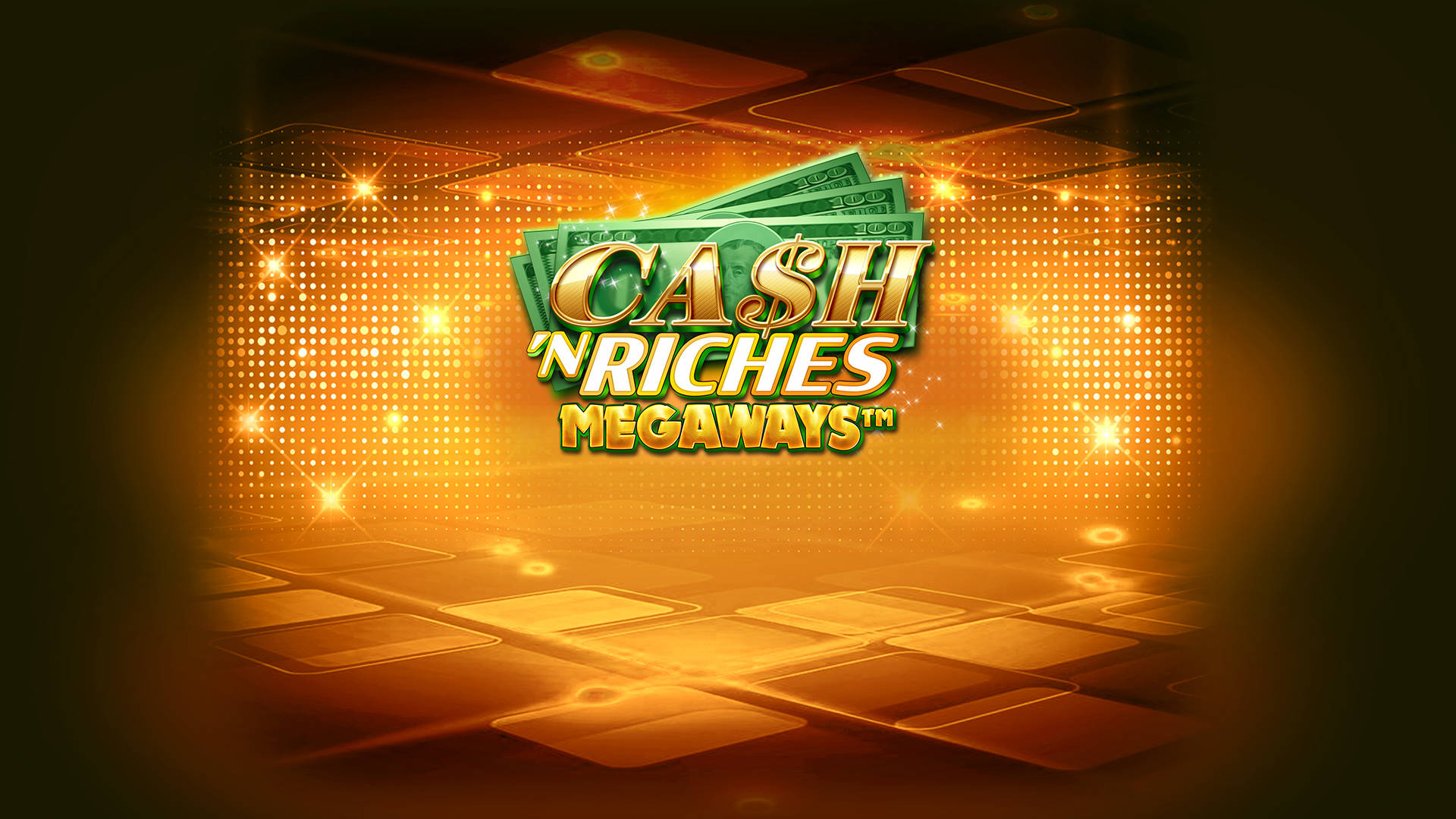 Cash N Riches Megaways slot game visual featuring gold coins and jewels